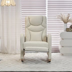 Fabric Nursery Rocking Chair with Adjustable Footrest