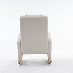 Fabric Nursery Rocking Chair with Adjustable Footrest
