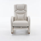 Fabric Nursery Rocking Chair with Adjustable Footrest