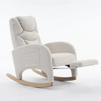 Fabric Nursery Rocking Chair with Adjustable Footrest