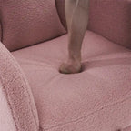 Fabric Nursery Rocking Chair with Adjustable Footrest