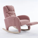 Fabric Nursery Rocking Chair with Adjustable Footrest