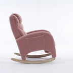 Fabric Nursery Rocking Chair with Adjustable Footrest