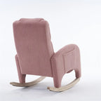 Fabric Nursery Rocking Chair with Adjustable Footrest