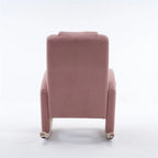 Fabric Nursery Rocking Chair with Adjustable Footrest