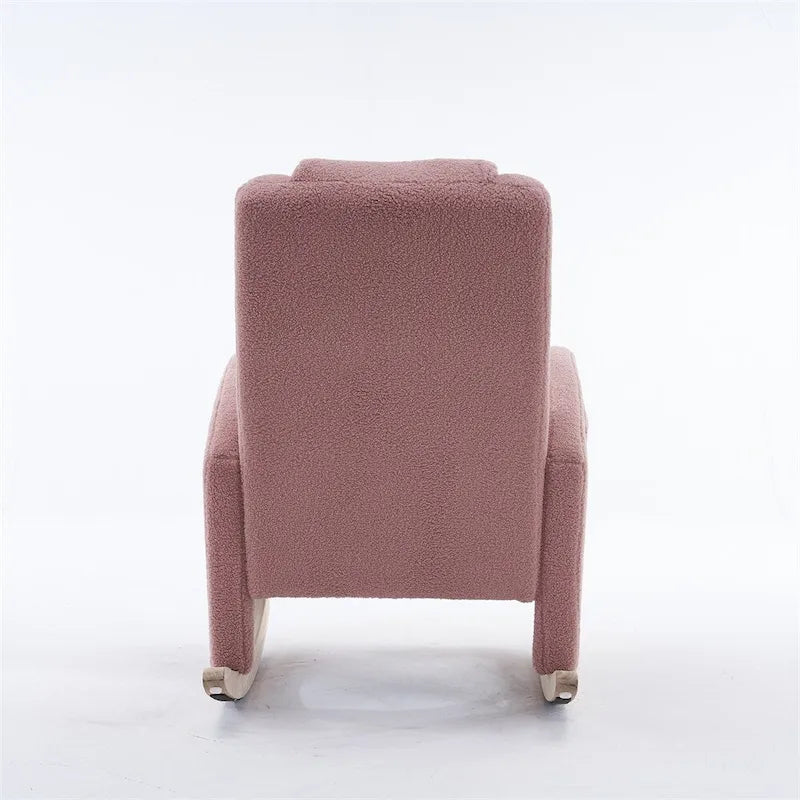 Fabric Nursery Rocking Chair with Adjustable Footrest