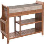 2-Tier Bamboo Shoe Bench with Storage