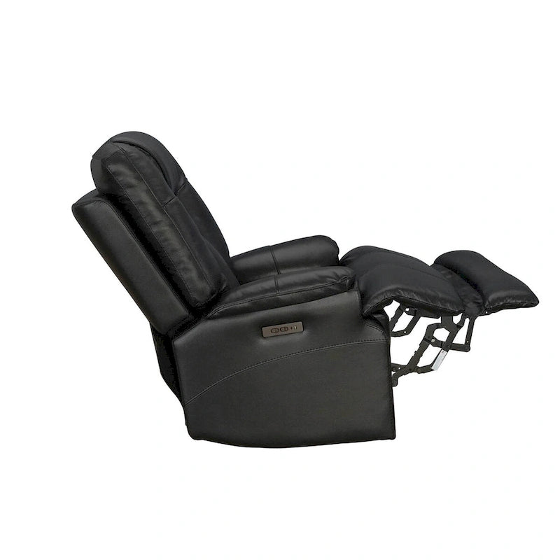 Zero Gravity Power Recliner in Black Top Grain Leather