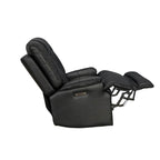 Zero Gravity Power Recliner in Black Top Grain Leather