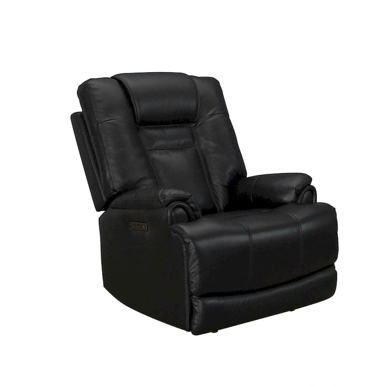 Zero Gravity Power Recliner in Black Top Grain Leather