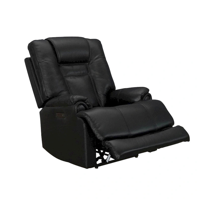 Zero Gravity Power Recliner in Black Top Grain Leather