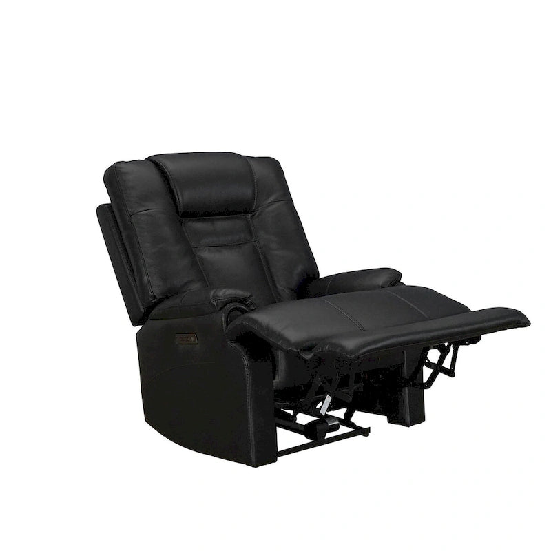 Zero Gravity Power Recliner in Black Top Grain Leather