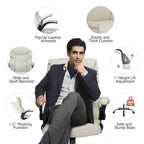High-Back Ergonomic Office Chair with Flip-Up Armrests
