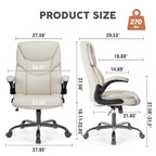 High-Back Ergonomic Office Chair with Flip-Up Armrests