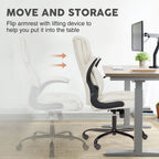 High-Back Ergonomic Office Chair with Flip-Up Armrests