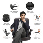 High-Back Ergonomic Office Chair with Flip-Up Armrests
