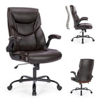 High-Back Ergonomic Office Chair with Flip-Up Armrests
