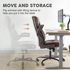 High-Back Ergonomic Office Chair with Flip-Up Armrests