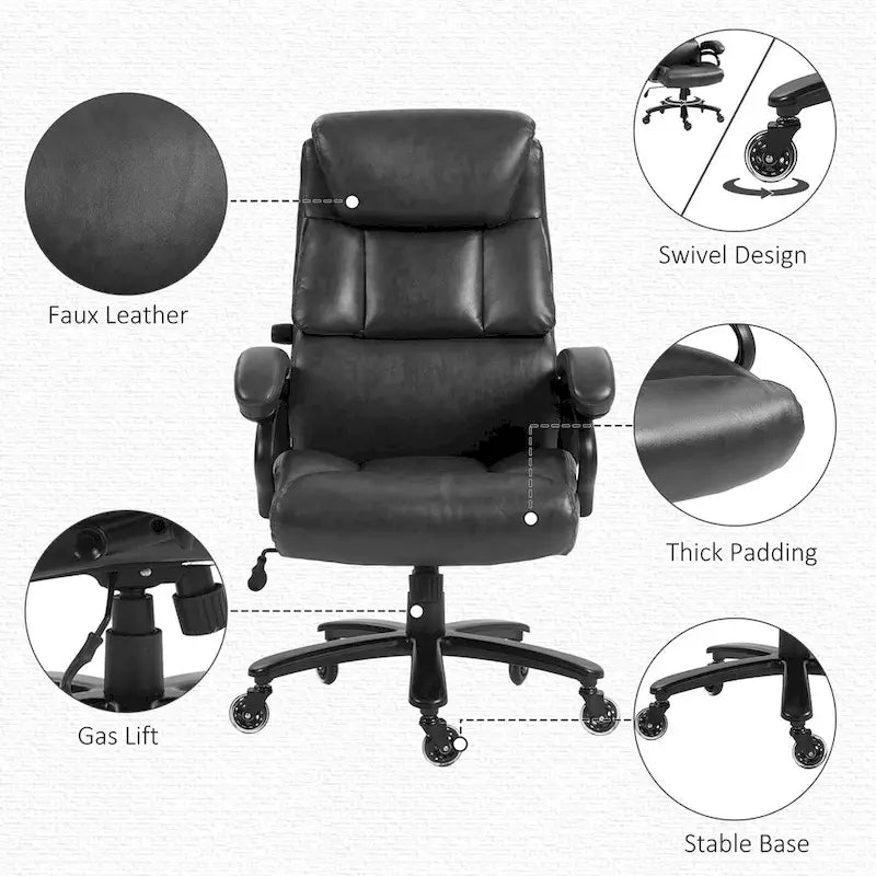 400 lbs Big and Tall Executive Office Chair with Adjustable Height