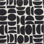 Storage Ottoman with Fabric Top – Black & White