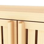 Bamboo Storage Cabinet with Multiple Shelves