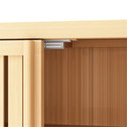 Bamboo Storage Cabinet with Multiple Shelves