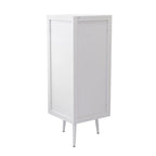 3-Tier Corner Cabinet with Glass Door