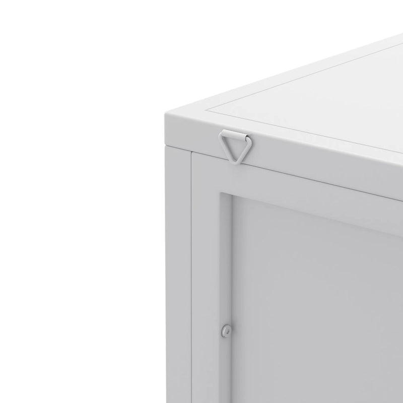 3-Tier Corner Cabinet with Glass Door
