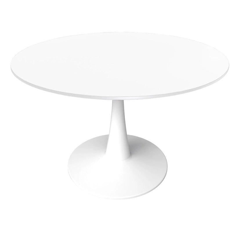 40-Inch Round Dining Table with MDF Top and Steel Base