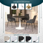 40-Inch Round Dining Table with MDF Top and Steel Base