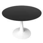 40-Inch Round Dining Table with MDF Top and Steel Base