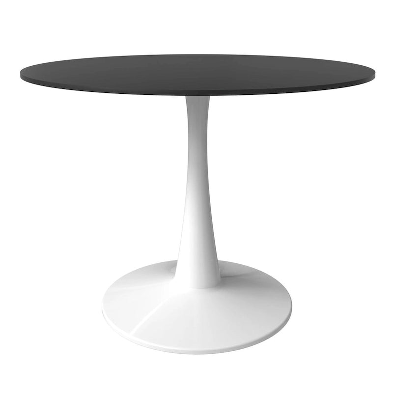 40-Inch Round Dining Table with MDF Top and Steel Base