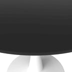 40-Inch Round Dining Table with MDF Top and Steel Base