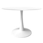 40-Inch Round Dining Table with MDF Top and Steel Base
