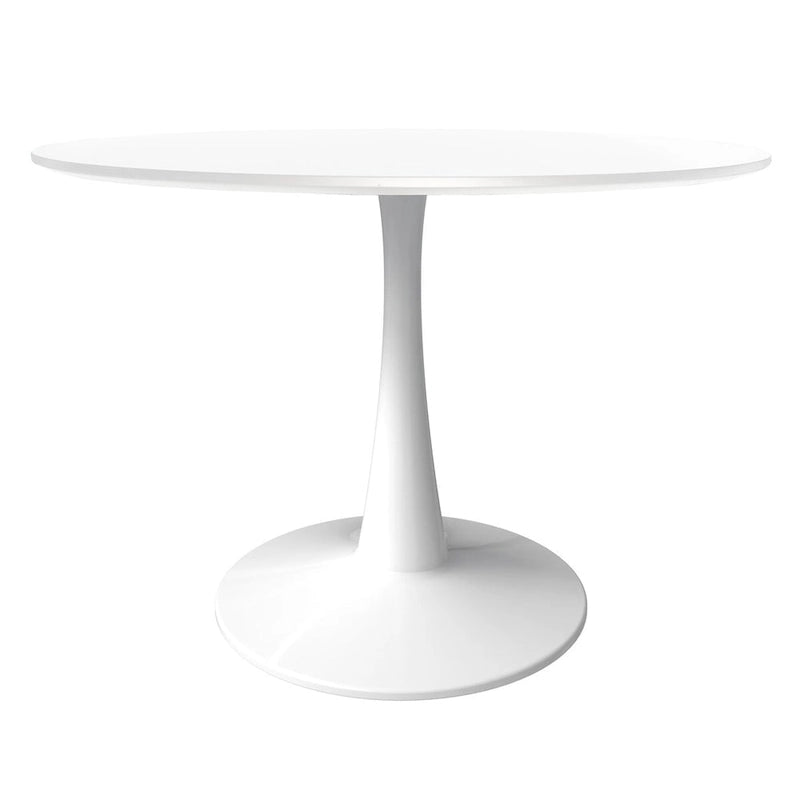40-Inch Round Dining Table with MDF Top and Steel Base