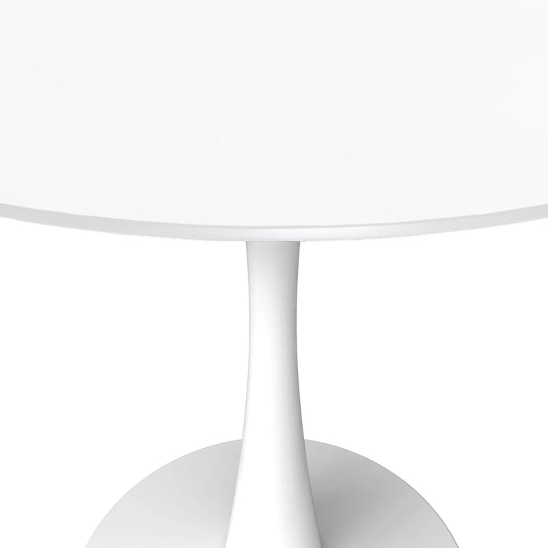 40-Inch Round Dining Table with MDF Top and Steel Base