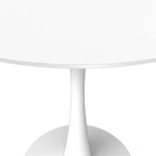 40-Inch Round Dining Table with MDF Top and Steel Base