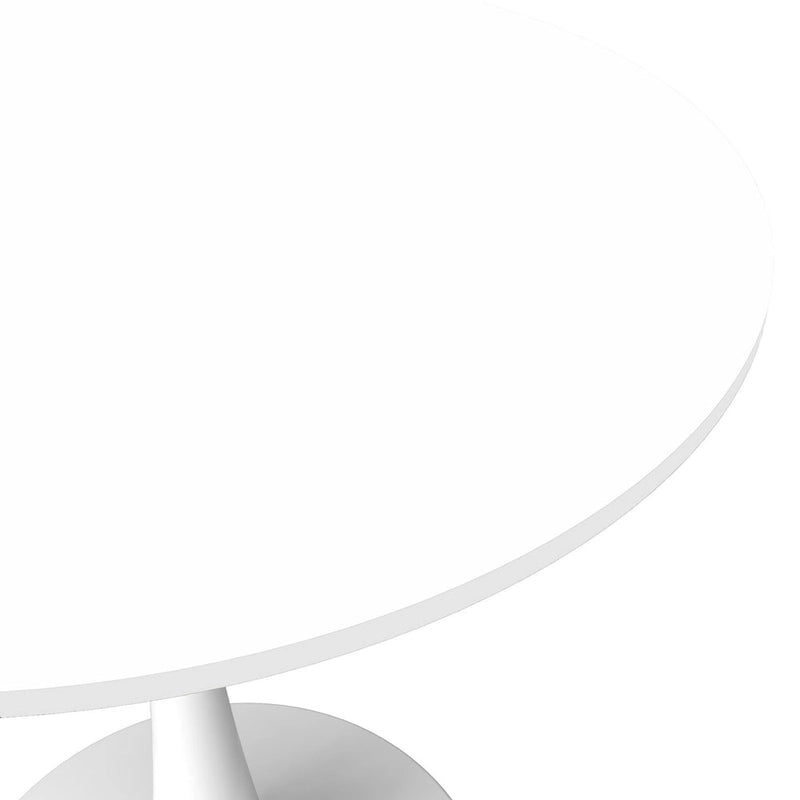 40-Inch Round Dining Table with MDF Top and Steel Base