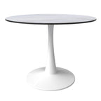 40-Inch Round Dining Table with MDF Top and Steel Base