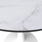 40-Inch Round Dining Table with MDF Top and Steel Base